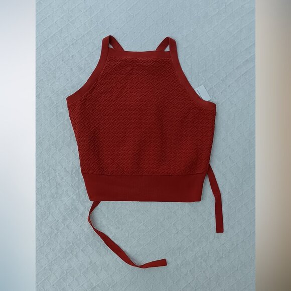 NWT Club Monaco Women's Pullover Tie Back Tank Burnt Orange SP - Picture 1 of 8